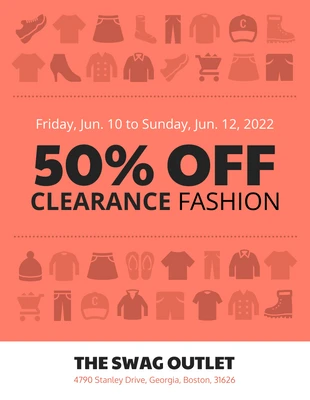 premium  Template: Clearance Fashion Sale Clothing Flyer Template