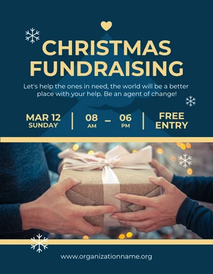 Free  Template: Christmas Fundraiser Poster Flyer Template