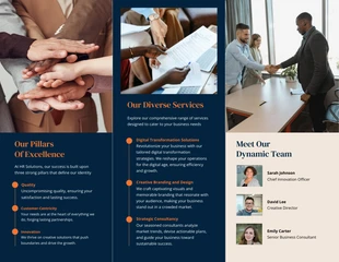 Modern Blue and Orange Company Brochure - Page 2