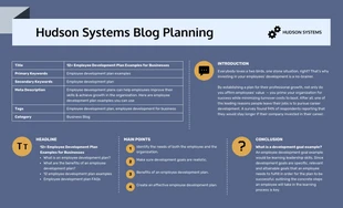 Free  Template: Blog Planning Template