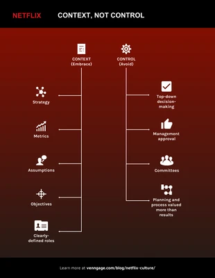 premium  Template: Netflix Culture Control Flow Chart Template