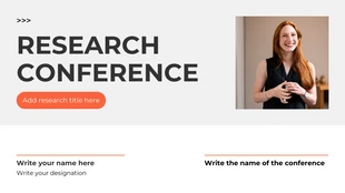 Free  Template: Professional Conference Research Presentation Template