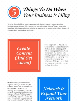 Free  Template: Simple Idling Infographic Template