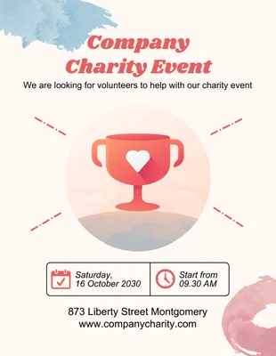 Free  Template: Company Charity Event Flyer Template