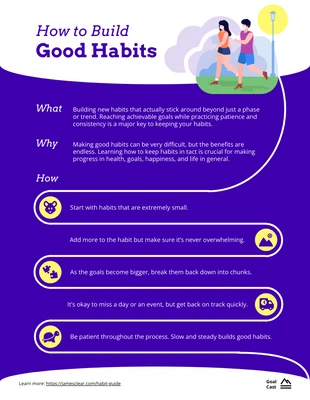 premium  Template: Building Good Habits Infographic Template