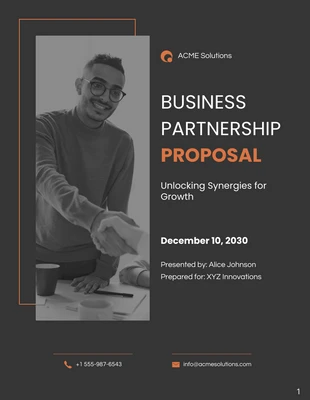 premium  Template: Modern Business Partnership Proposal