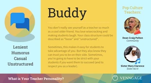 Free  Template: Buddy Teacher Personality