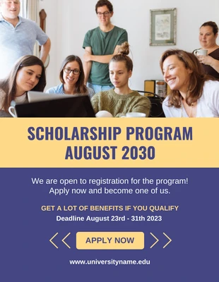 Free  Template: Scholarship Flyer Free Template