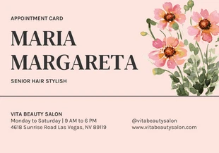 Free  Template: Pink Modern Aesthetic Appointment Card