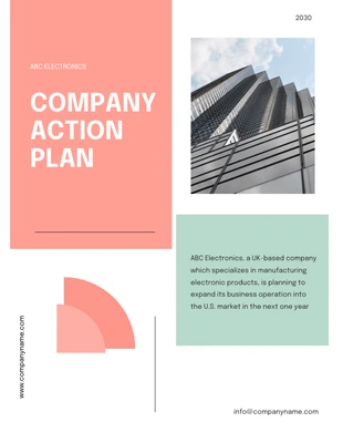 Free  Template: Outline Simple Company Action Plan Template