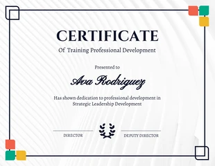 Free  Template: Geometric Professional Development Certificate Template