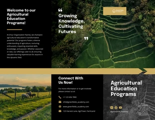 Free  Template: Agricultural Education Programs Brochure Template