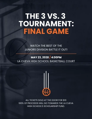 Free  Template: High School Basketball Tournament Event Flyer Template