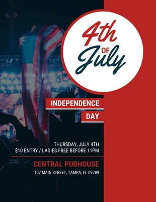 Free  Template: 4th July Independence Day Flyer Template