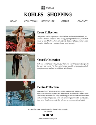 Free  Template: Fashion Brand Shopping Mailchimp Template