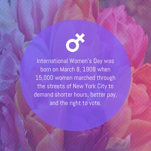 Free  Template: Historical Fact International Women's Day Instagram Post