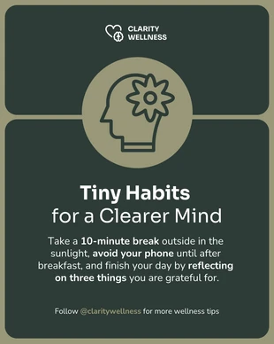 premium  Template: Mental Clarity Tips LinkedIn Post Template