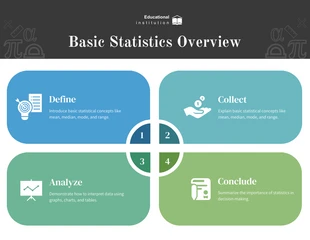 Free  Template: Basic Statistics Overview Tips Infographic Template