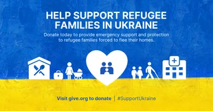 Free  Template: Support Ukraine  Facebook Post