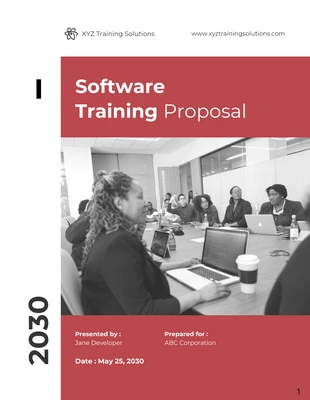 business  Template: Software Training Proposal Template