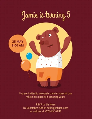 Free  Template: 5th Birthday Flyer Template