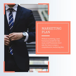 business  Template: Coral Marketing Plan Instagram Post