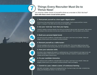 business  Template: 7 Things Every Recruiter Should Do Infographic Template