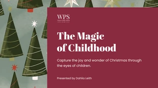 Free  Template: Childhood Christmas Presentation Template