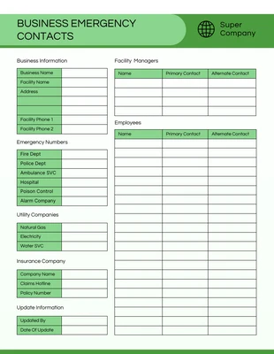 Free  Template: Contact Form Template