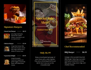 Modern Black and Yellow Food Brochure - Page 2