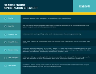 premium interactive Template: Dark Search Engine Optimization Checklist Template