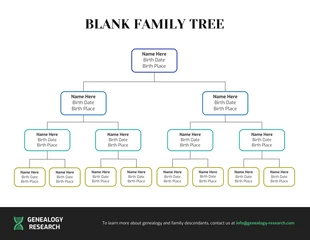 premium  Template: Blank Family Tree Chart Template