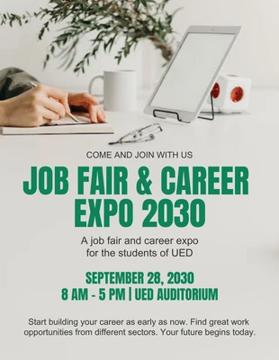 Free  Template: Job Fair Career Expo Flyer Template