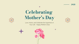 Free  Template: Picture Mother Day Presentation Template