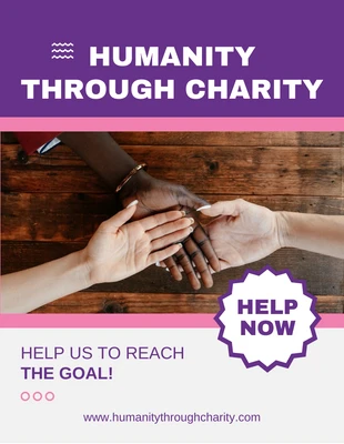 Free  Template: Humanity Through Charity Flyer Template