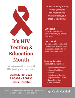 premium  Template: HIV Education and Testing Healthcare Flyer Template