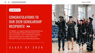 Free  Template: Scholarship Awardee Graduation Presentation Template