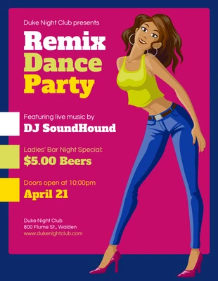 premium  Template: Remix Dance Party Flyer Template