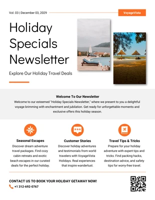 business  Template: Holiday Specials Newsletter Template