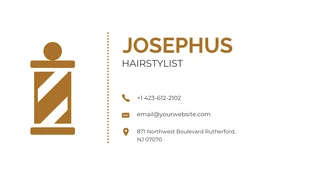 White & Brown Simple Hair Salon Business Card - Page 2