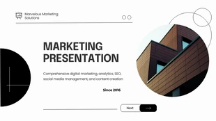 Free  Template: Clean Marketing Presentation Template