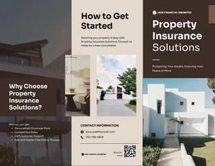 business  Template: Property Insurance Solutions Brochure Template