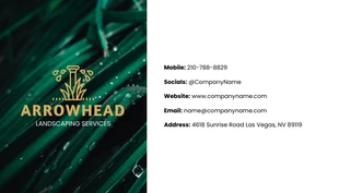 Dark Green Simple Photo Landscaping Services Business Cards - Page 2