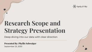 Free  Template: Modern Simple Research Strategy Presentation Template