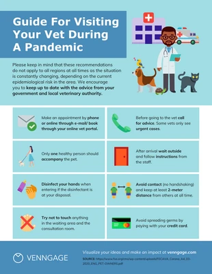 Free  Template: Visiting Your Vet During A Pandemic Infographic Template