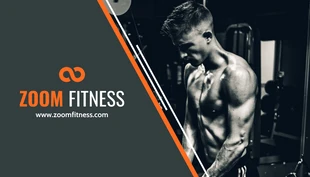 premium  Template: Dark Fitness Trainer Business Card