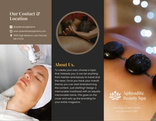 Free  Template: Brown Beauty Spa Brochure Template