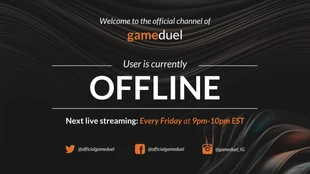 premium  Template: Dark Abstract Offline Twitch Banner