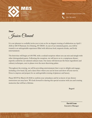 Free  Template: Orange and Cream Elegant Letterhead