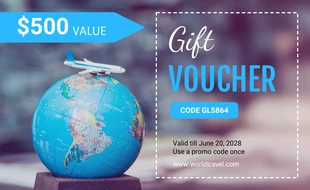 premium  Template: Simple Travel Gift Voucher